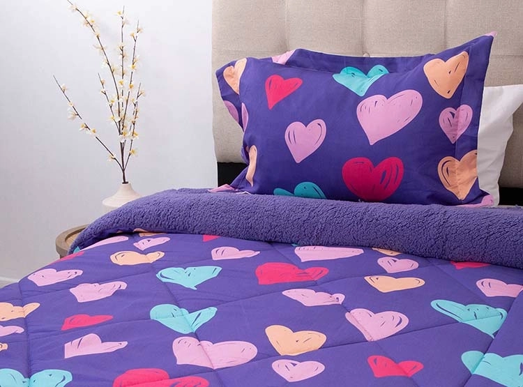 PLUMÓN DORAL SHERPA KIDS CORAZONES 1.5PL - 3