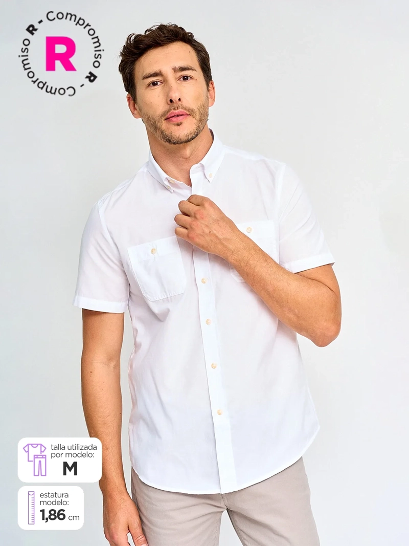 CAMISA MANGA CORTA ALGODÓN HOMBRE KENNETH STEVENS FILLY - 1