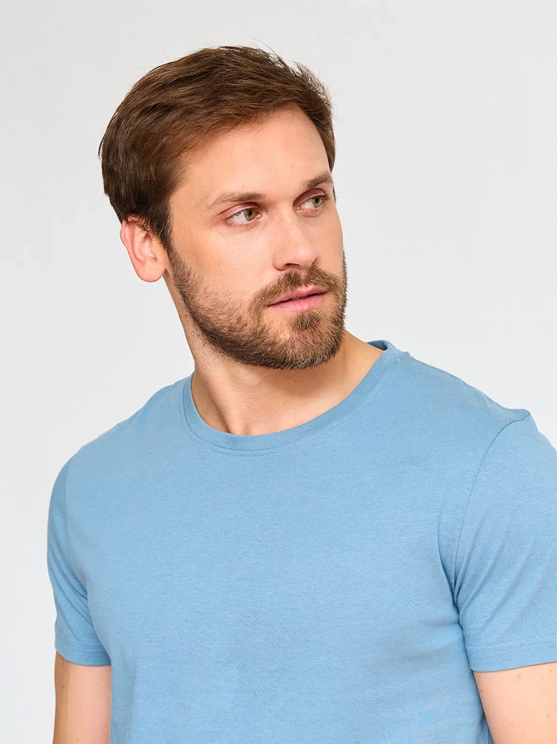POLERA MANGA CORTA ALGODÓN HOMBRE KENNETH STEVENS CUELLO REDONDO - 3