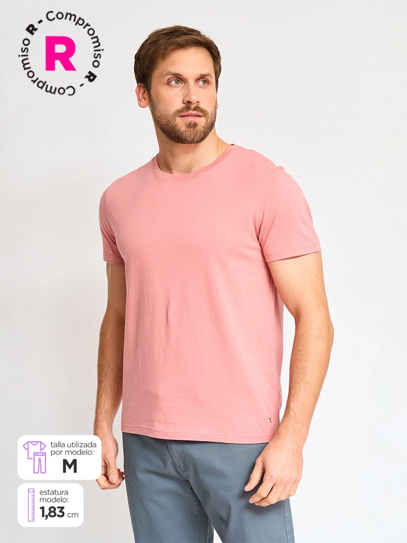 POLERA MANGA CORTA ALGODÓN HOMBRE KENNETH STEVENS CUELLO REDONDO - 1