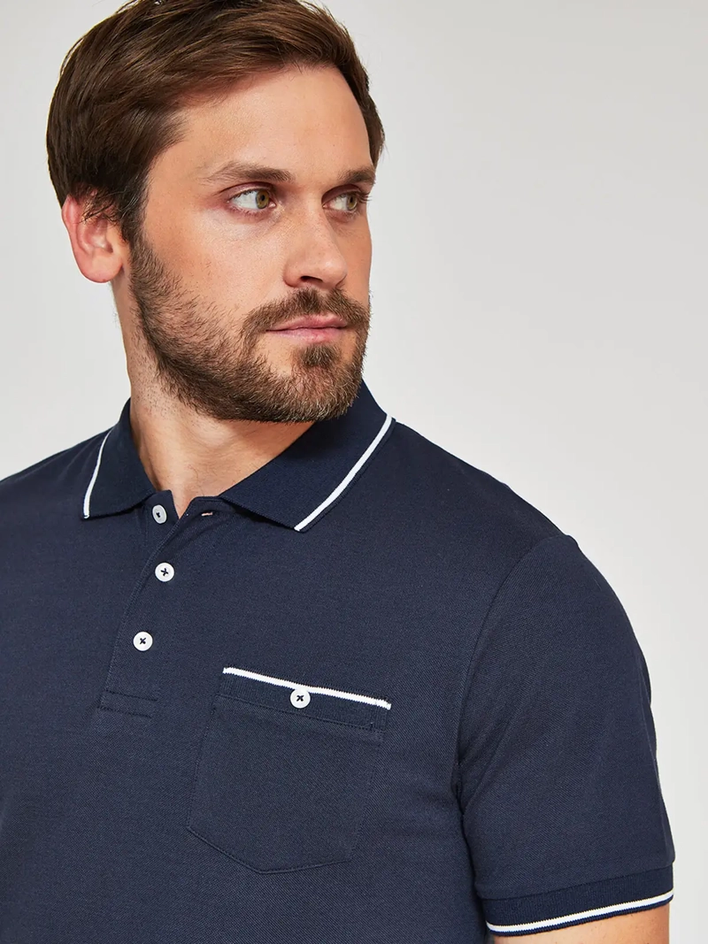 POLERA MANGA CORTA ALGODÓN HOMBRE KENNETH STEVENS PIQUÉ - 3