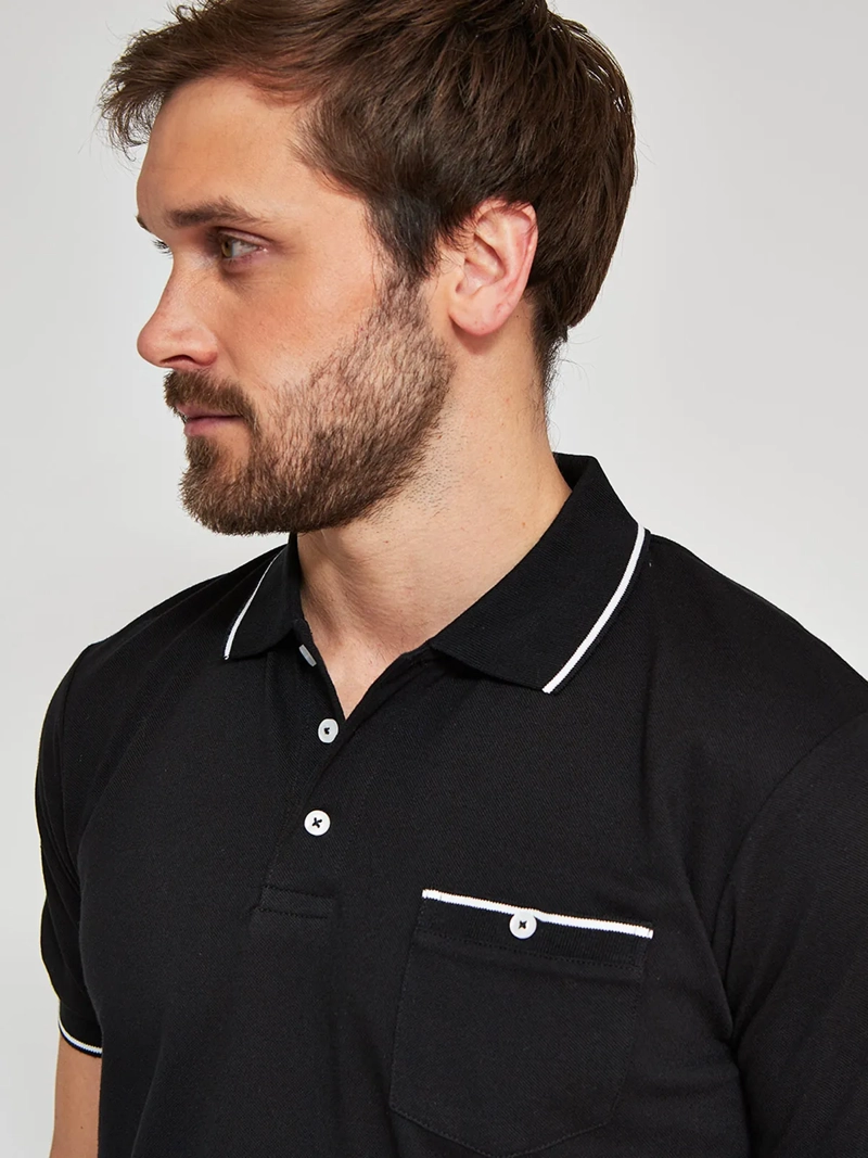 POLERA MANGA CORTA ALGODÓN HOMBRE KENNETH STEVENS PIQUÉ - 3