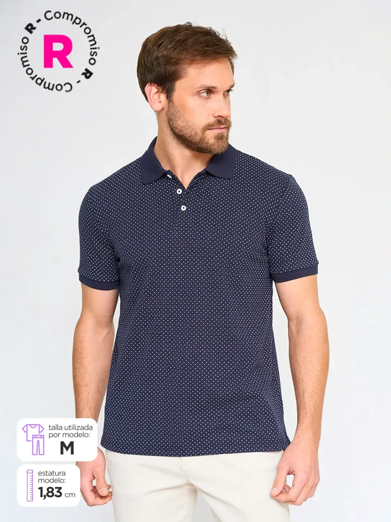 POLERA MANGA CORTA ALGODÓN HOMBRE KENNETH STEVENS PRINT - 1