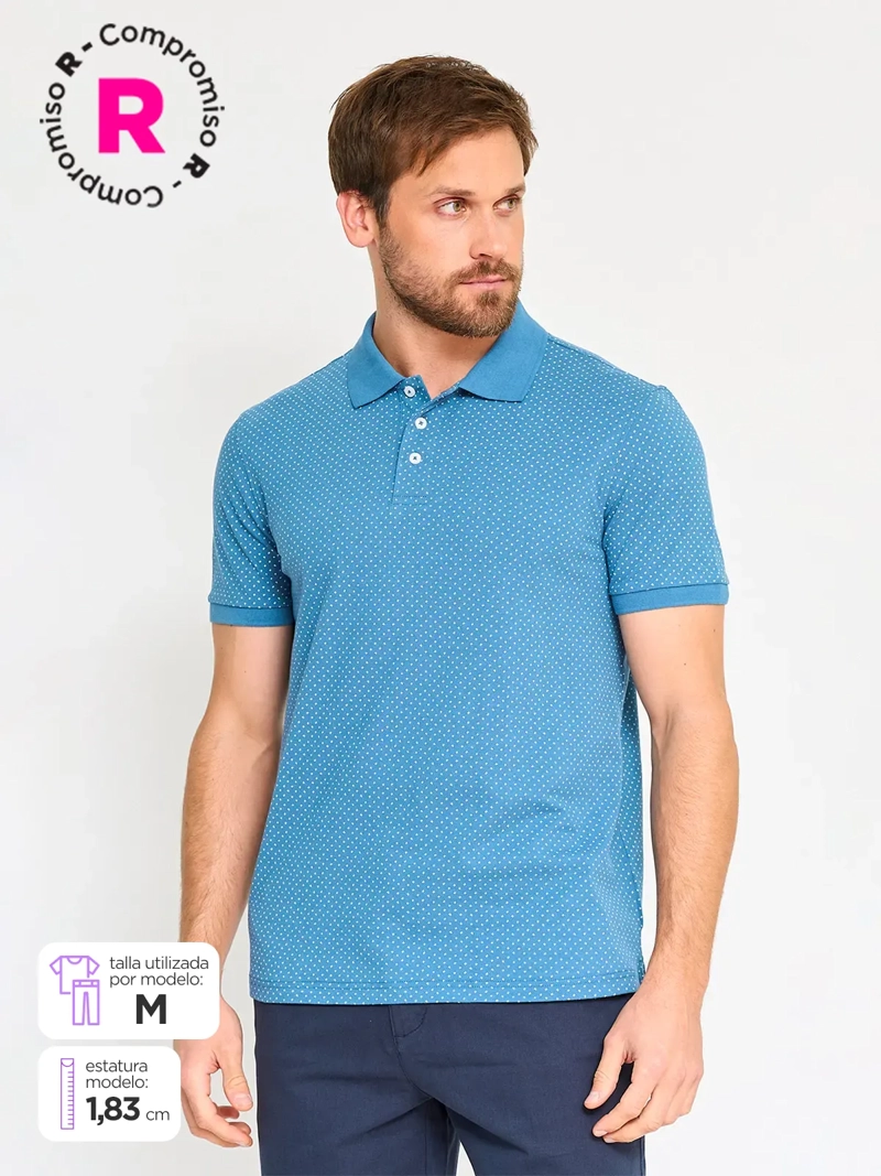 POLERA MANGA CORTA ALGODÓN HOMBRE KENNETH STEVENS PRINT - 1