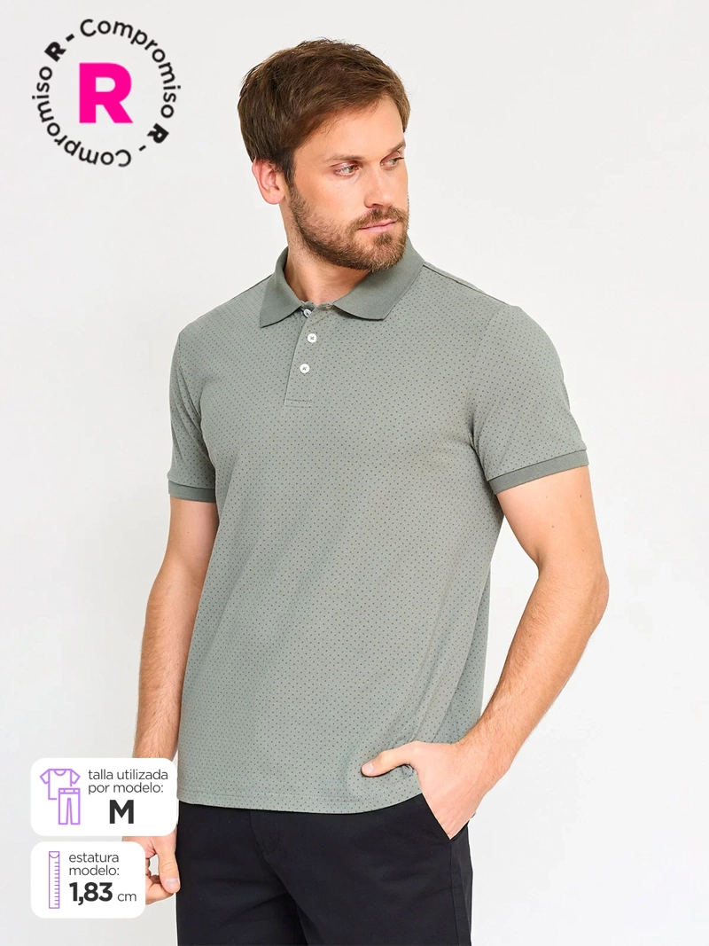 POLERA MANGA CORTA ALGODÓN HOMBRE KENNETH STEVENS PRINT - 1