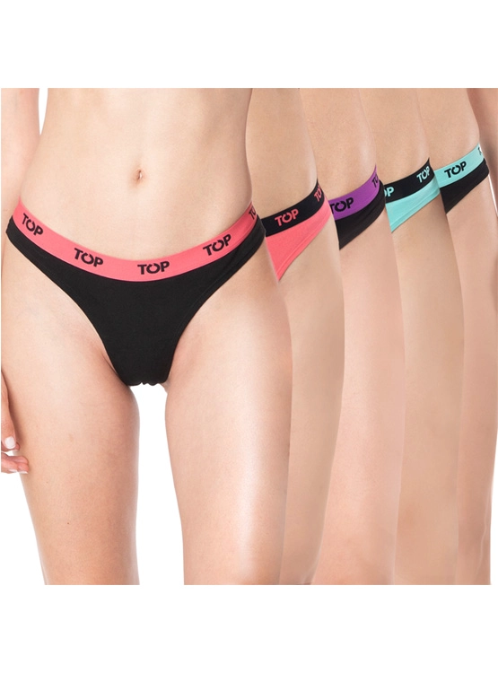 PACK 5 CALZONES COLALESS MUJER TOP MULTICOLOR M502AP5C1 - 1
