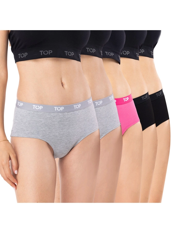 PACK 5 CALZONES MUJER TOP MULTICOLOR PANTALETAS M206AP5C1 - 1