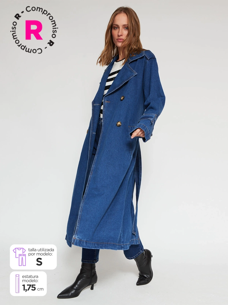 CHAQUETA MUJER MARQUIS ALGODÓN TRENCH DENIM