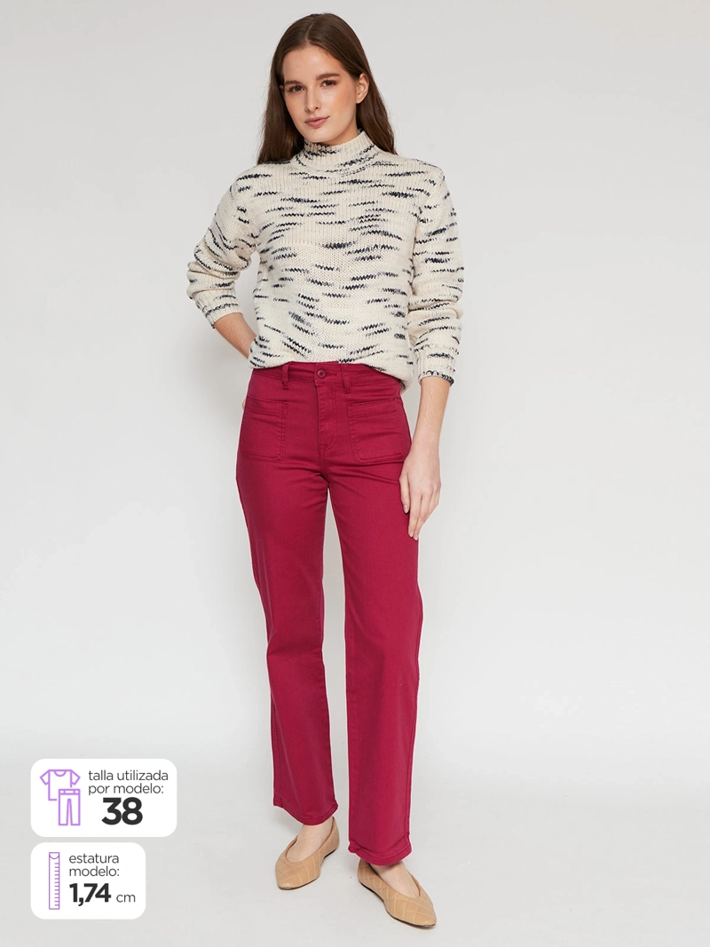 PANTALÓN ALGODÓN RECTO MUJER REGATTA BOLSILLOS