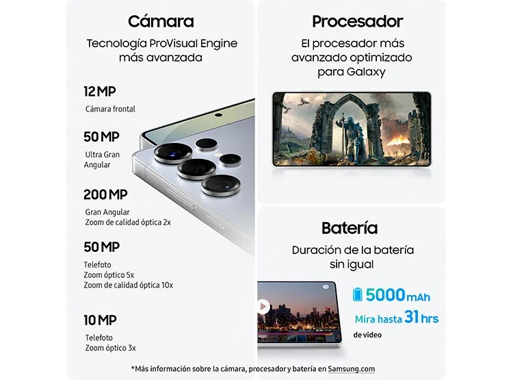 CELULAR SAMSUNG S25 GALAXY ULTRA 6.9" 512 GB 12 GB RAM 50 MP + 200 MP + 50 MP + 10 MP - 8
