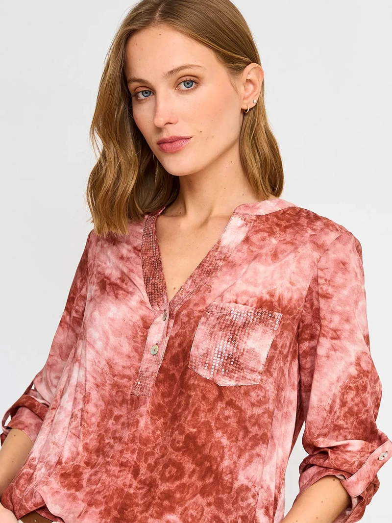 BLUSA MANGA LARGA MUJER TATIENNE ANIMAL PRINT LENTEJUELAS - 3