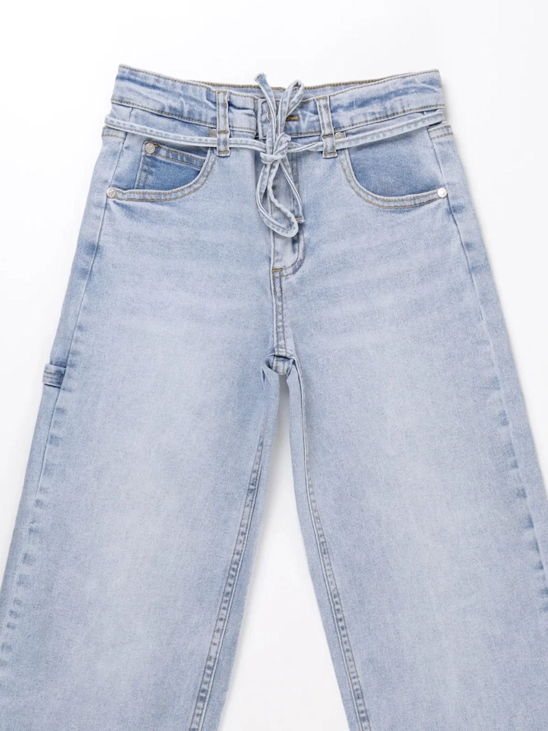 JEANS ALGODÓN WIDELEG NIÑA HARVEST CINTURÓN - 3