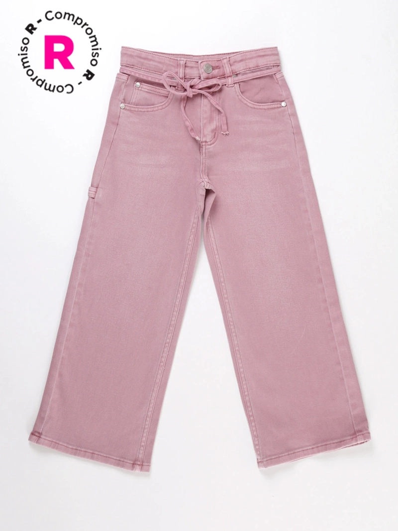 JEANS ALGODÓN WIDELEG NIÑA HARVEST CINTURÓN