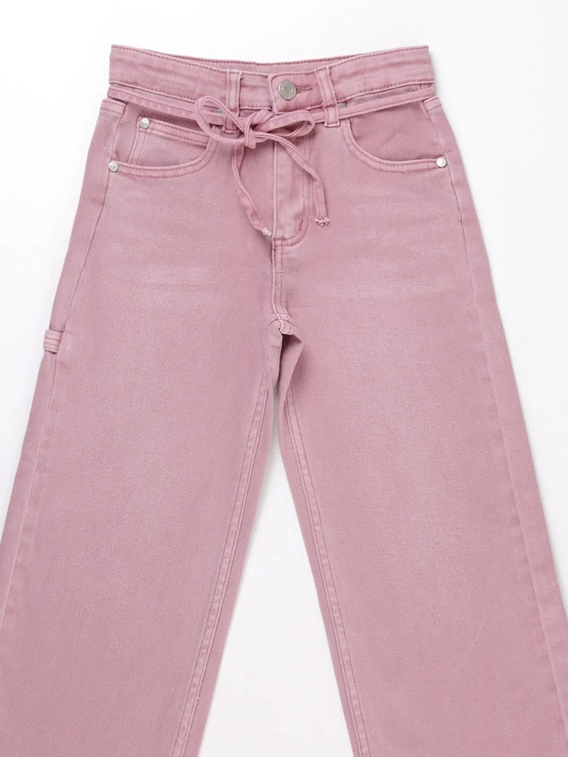JEANS ALGODÓN WIDELEG NIÑA HARVEST CINTURÓN - 3