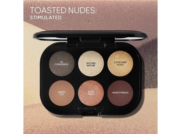 PALETA DE SOMBRAS MAC 6.25 GR CONNECT IN COLOUR EYE SHADOW PALETTE: NUDE BOARD - 7