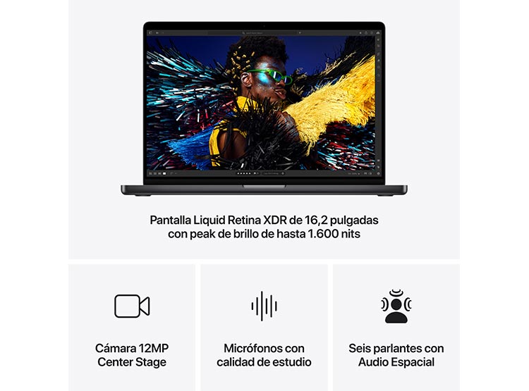 MACBOOK PRO CHIP M4 (CPU 14NUC Y GPU 20NUC) 48GB RAM 512GB 16 