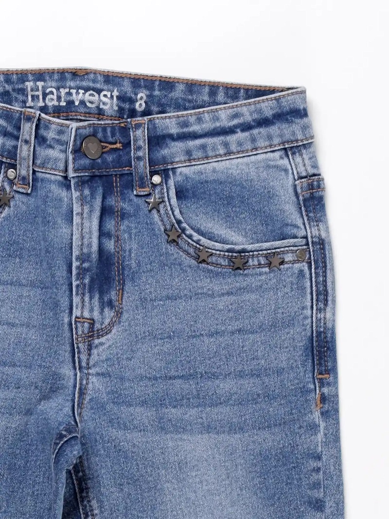 JEANS FLARE FIT NIÑA HARVEST CORAZONES - 3
