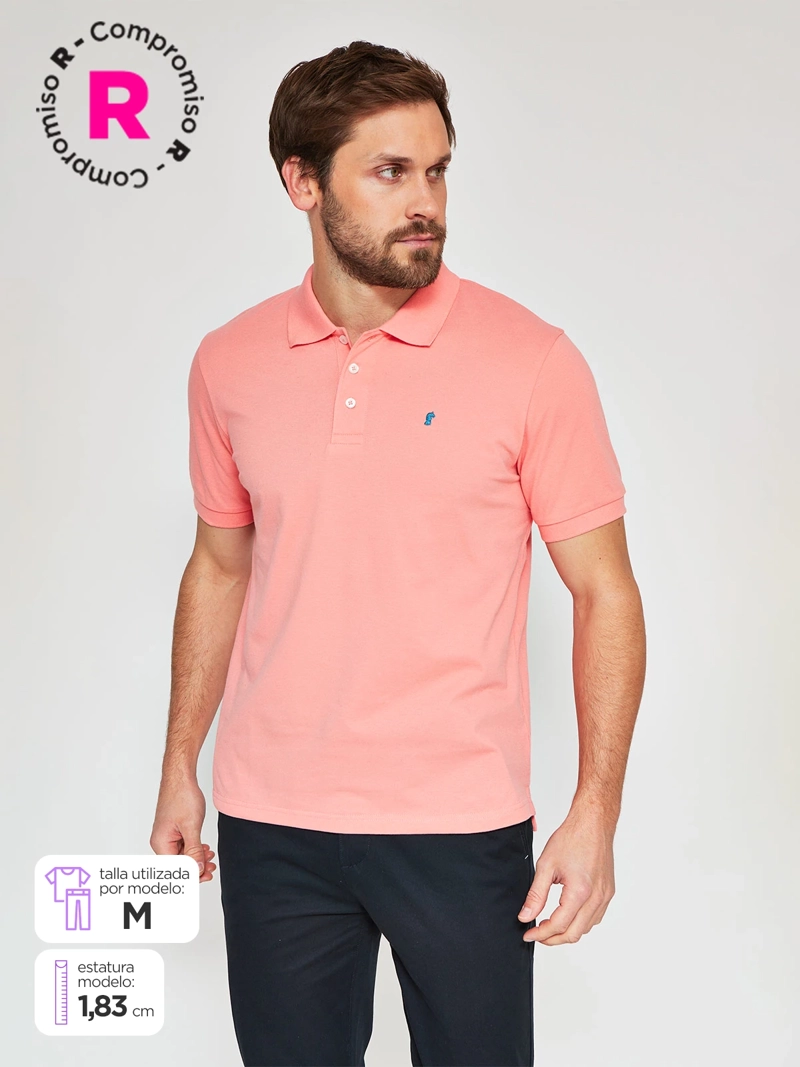 POLERA HOMBRE KENNETH STEVENS MANGA CORTA ALGODÓN PIQUÉ BÁSICA