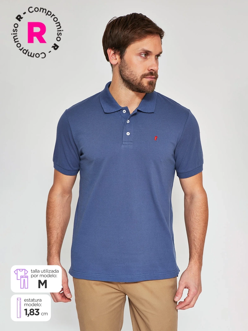 POLERA HOMBRE KENNETH STEVENS MANGA CORTA ALGODÓN PIQUÉ BÁSICA