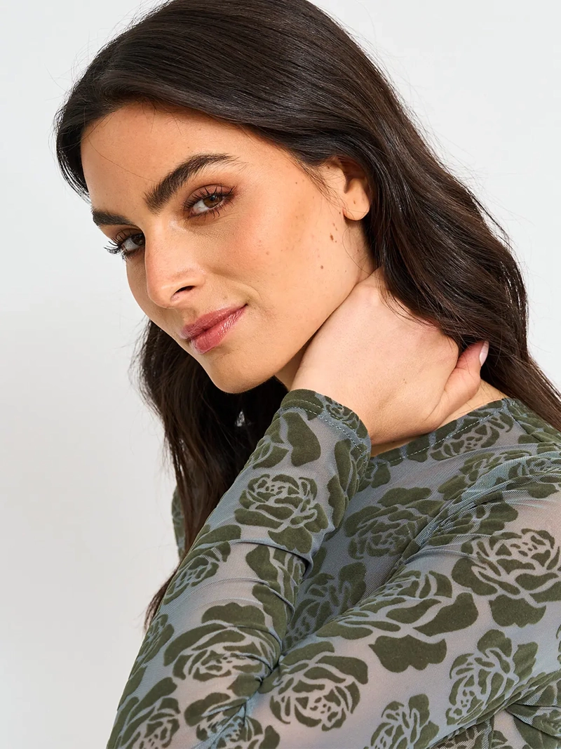 POLERA MANGA LARGA MUJER TATIENNE EFECTO TERCIOPELO - 3