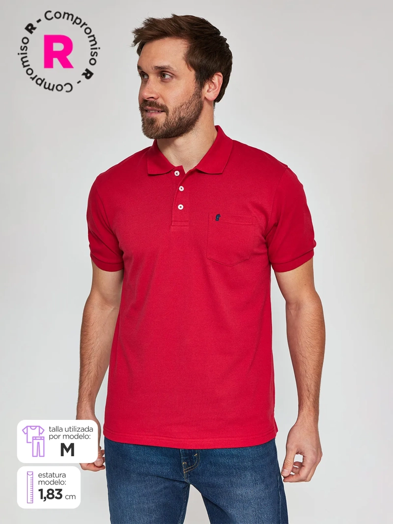 POLERA HOMBRE KENNETH STEVENS MANGA CORTA ALGODÓN PIQUÉ BÁSICA - 1