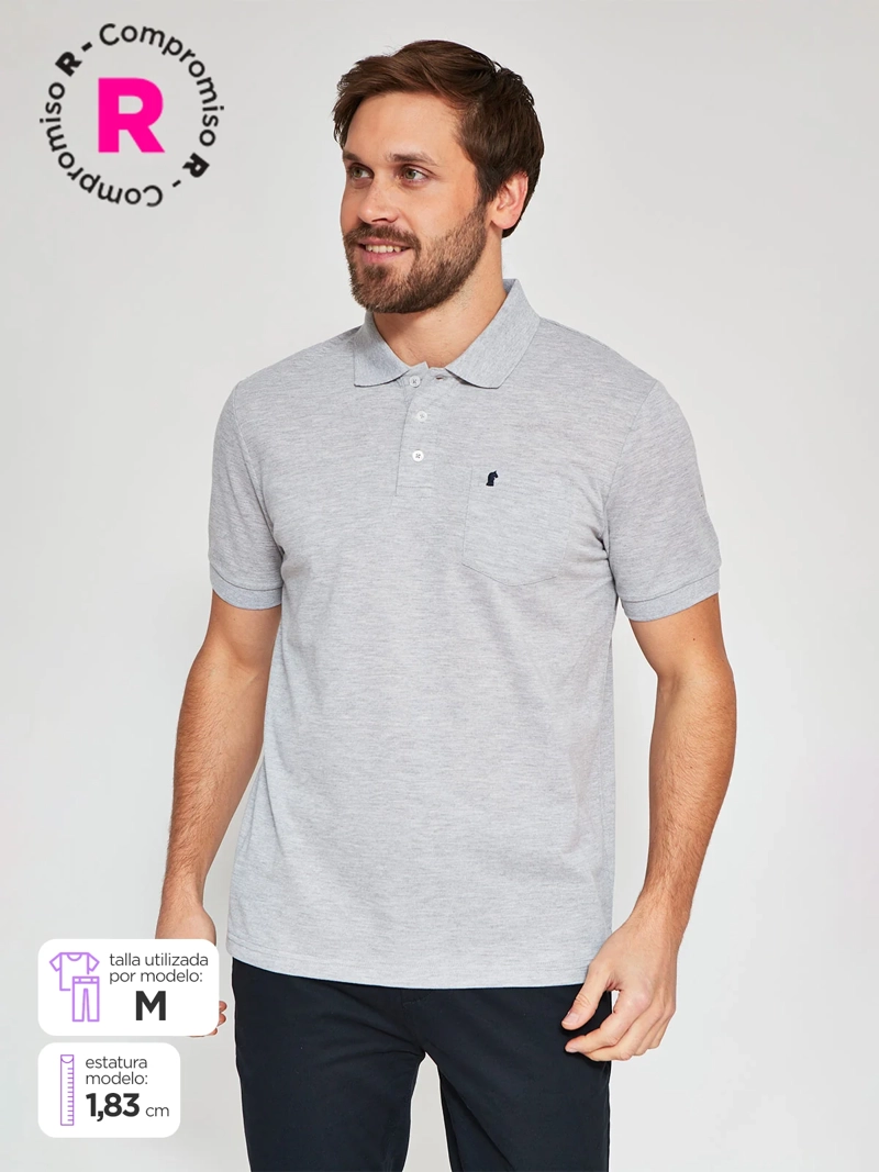 POLERA HOMBRE KENNETH STEVENS MANGA CORTA ALGODÓN PIQUÉ BÁSICA
