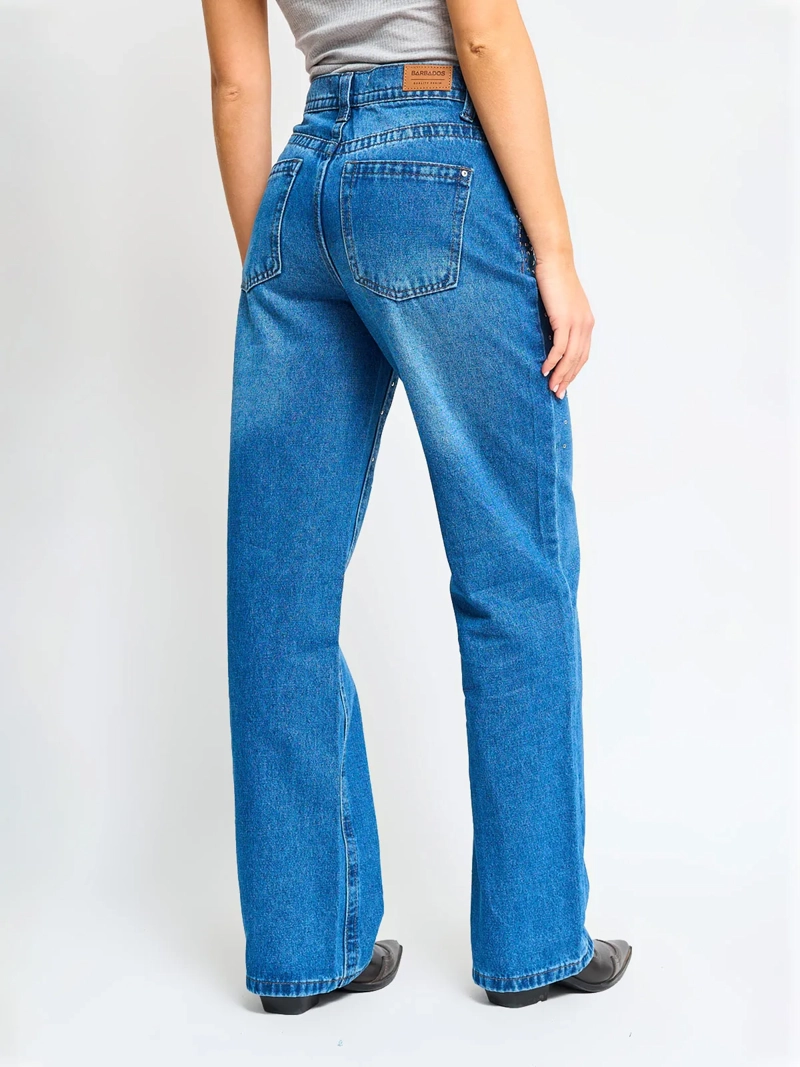 JEANS MUJER BARBADOS TACHAS ALGODÓN  - 3