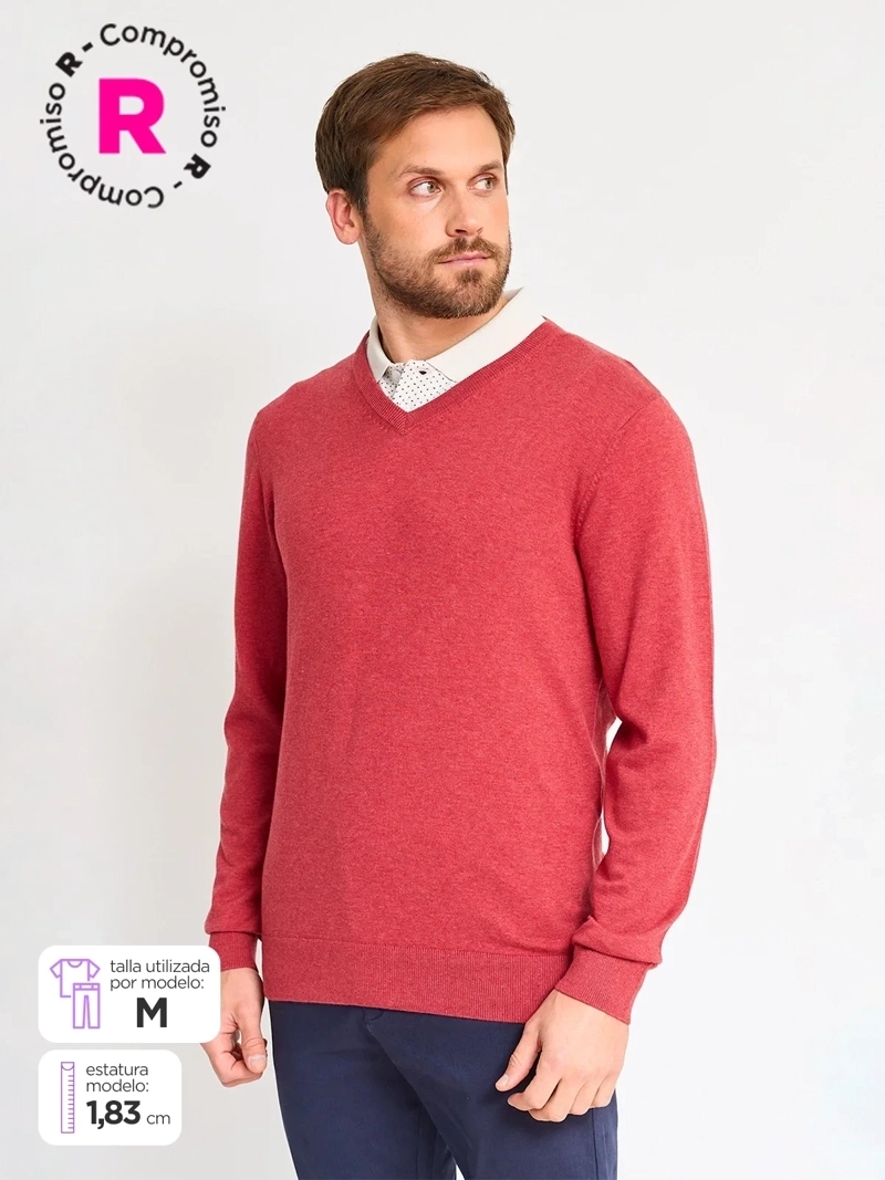 SWEATER ALGODÓN HOMBRE KENNETH STEVENS CUELLO EN V - 1