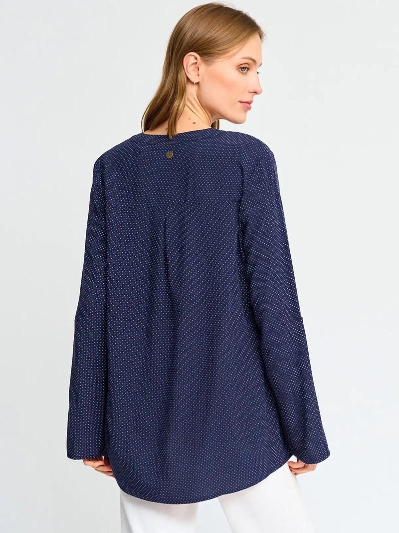 BLUSA MANGA LARGA MUJER REGATTA CUELLO MAO ESTAMPADO - 2