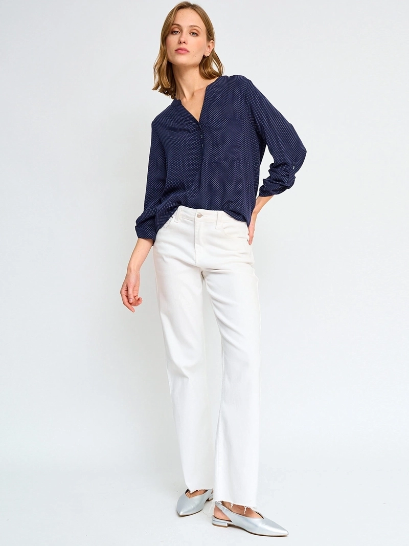 BLUSA MANGA LARGA MUJER REGATTA CUELLO MAO ESTAMPADO - 4