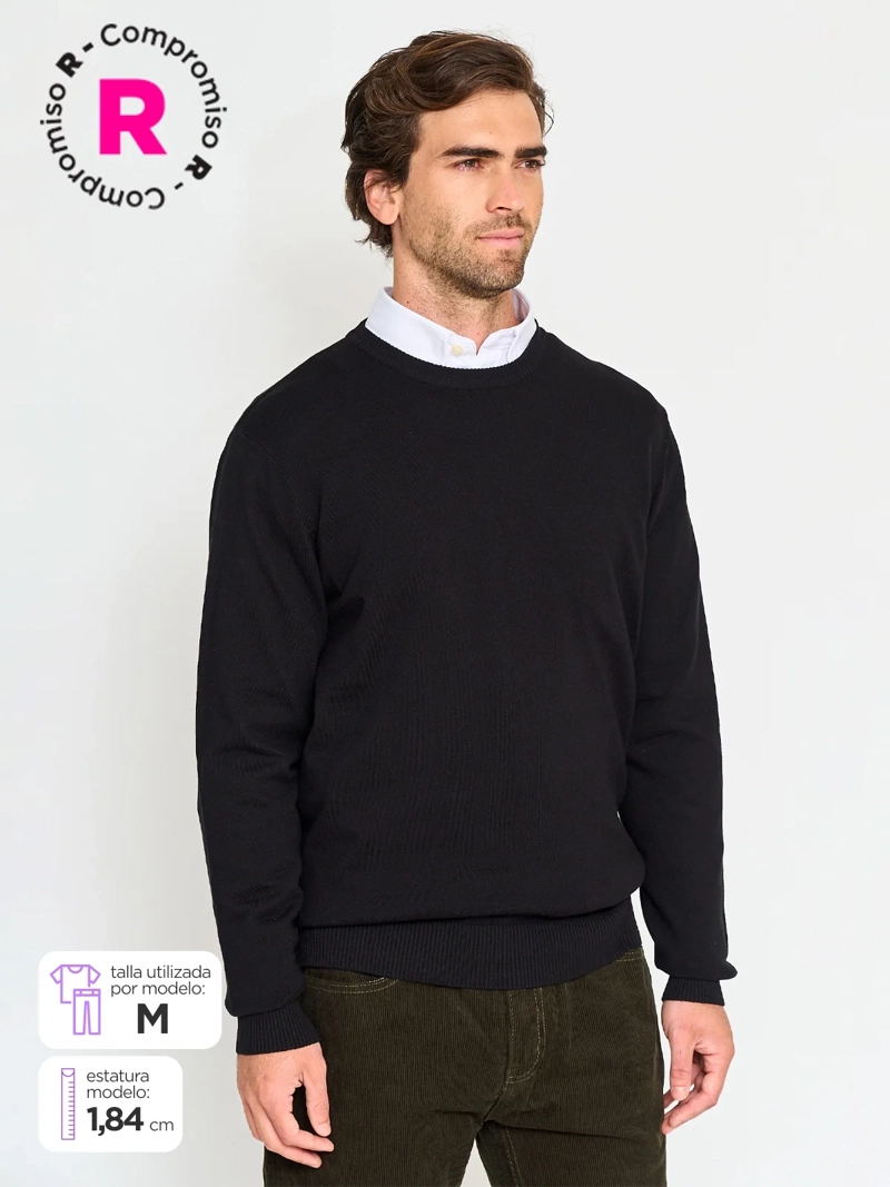 SWEATER ALGODÓN HOMBRE KENNETH STEVENS CUELLO REDONDO - 1