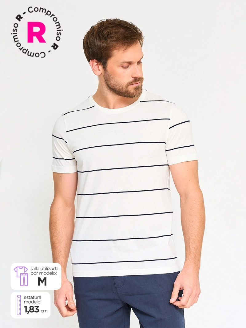 POLERA ALGODÓN HOMBRE KENNETH STEVENS CUELLO REDONDO - 1