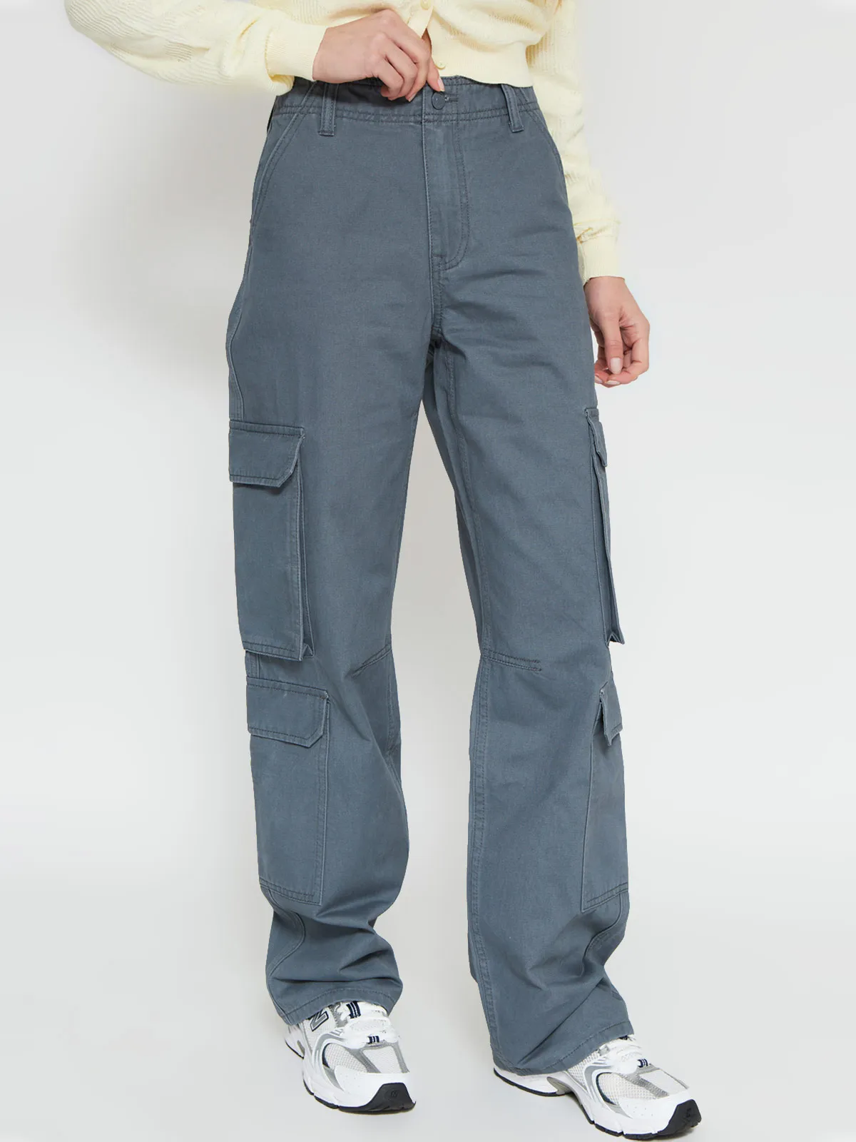 PANTALÓN DE BUZO MUJER INDEX CARGO ALGODÓN  - 2