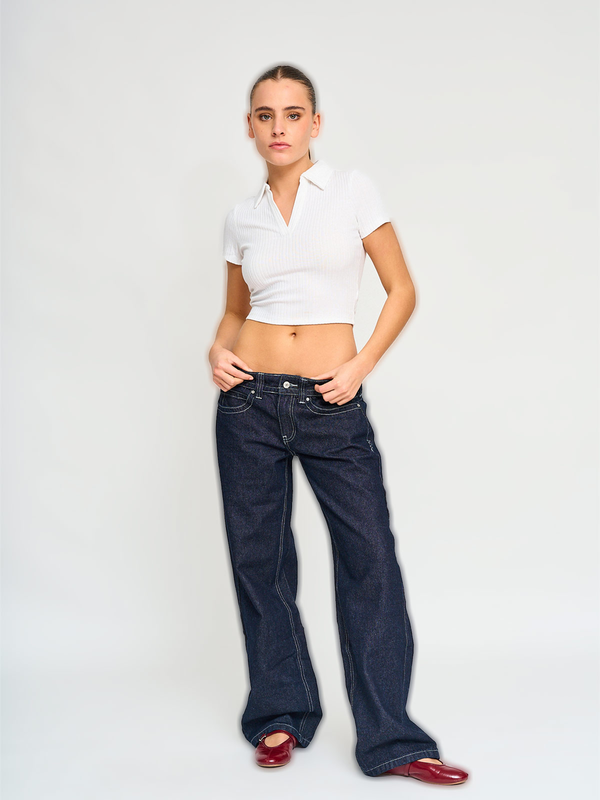 POLERA MANGA CORTA ALGODÓN MUJER INDEX CUELLO POLO - 4