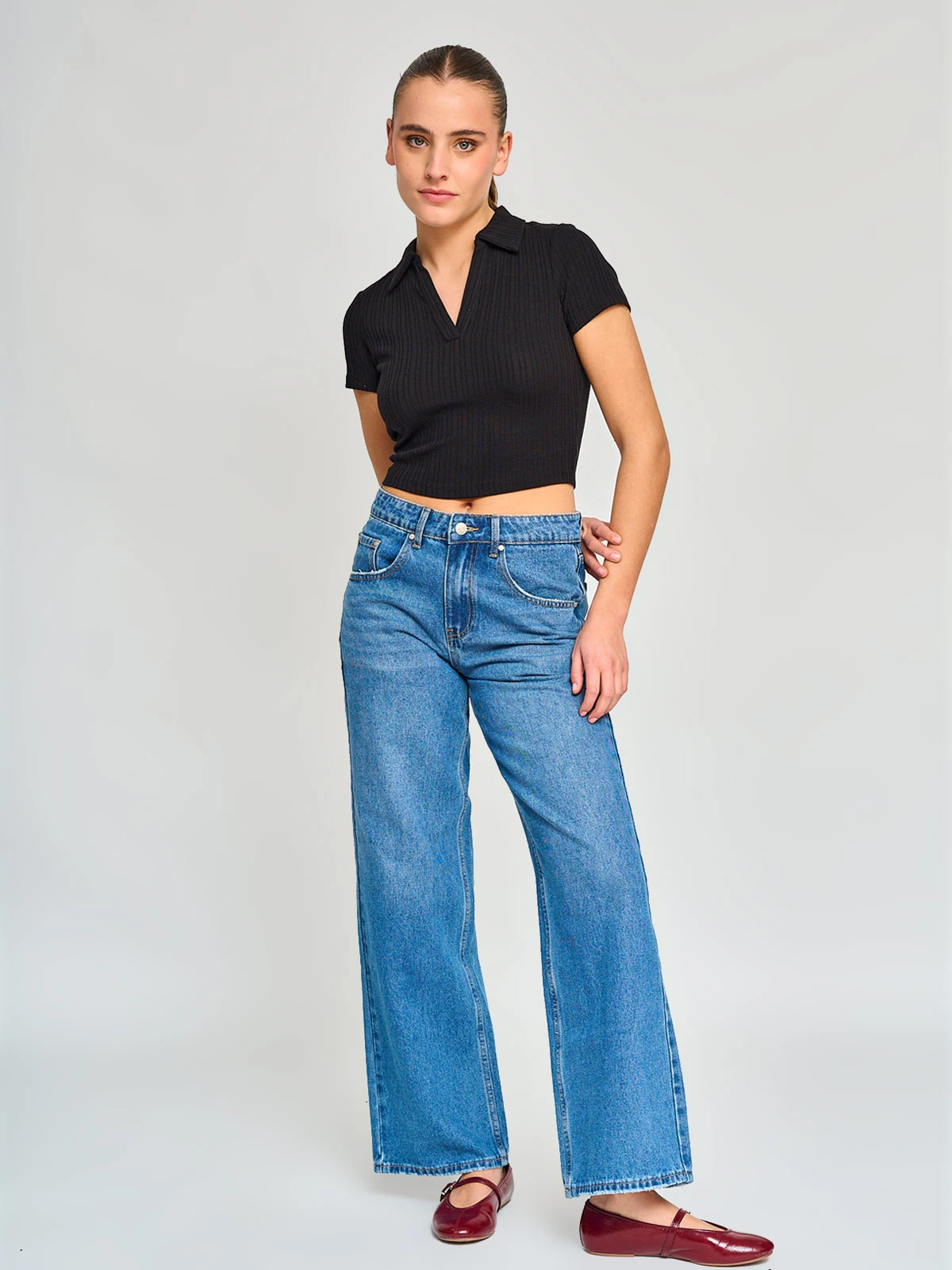 POLERA MANGA CORTA ALGODÓN MUJER INDEX CUELLO POLO - 4