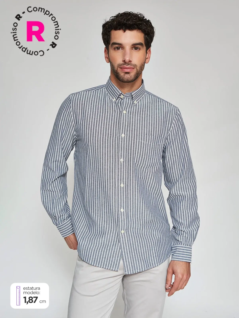 CAMISA MANGA LARGA ALGODÓN HOMBRE KENNETH STEVENS BENITO - 1