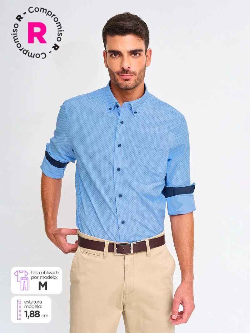 CAMISA MANGA LARGA ALGODÓN HOMBRE KENNETH STEVENS BOSCO - 1