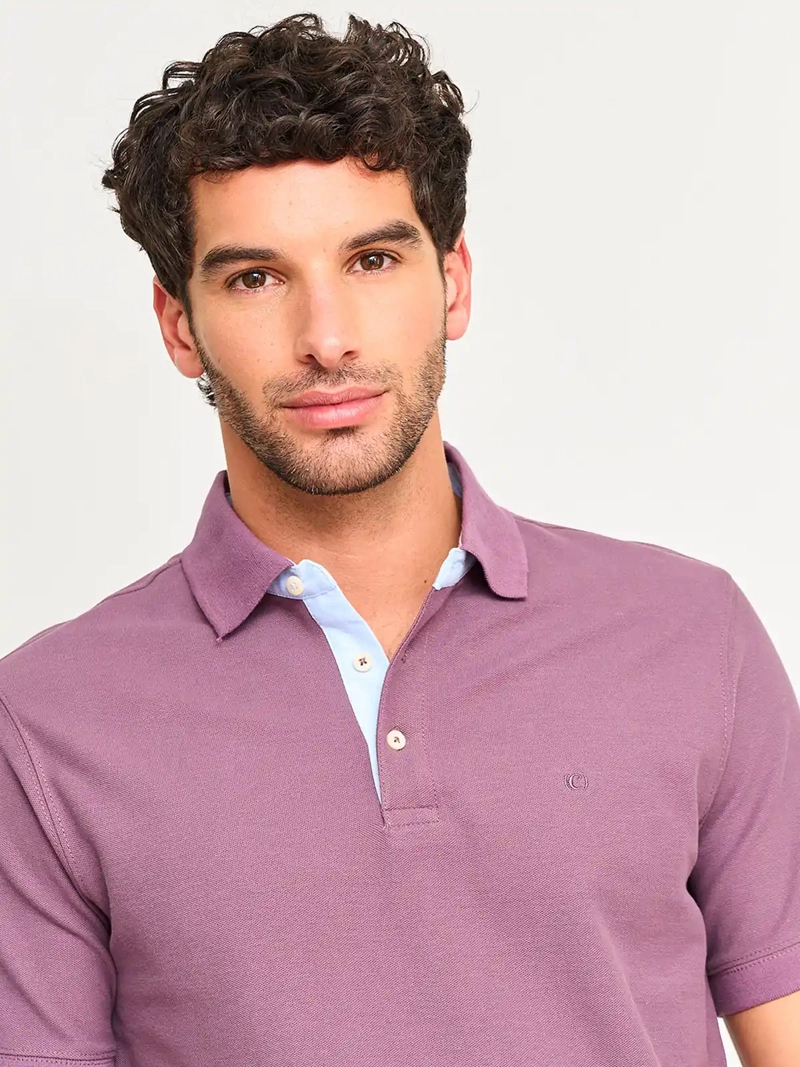 POLERA HOMBRE CACHAREL MANGA CORTA ALGODÓN BÁSICA - 3