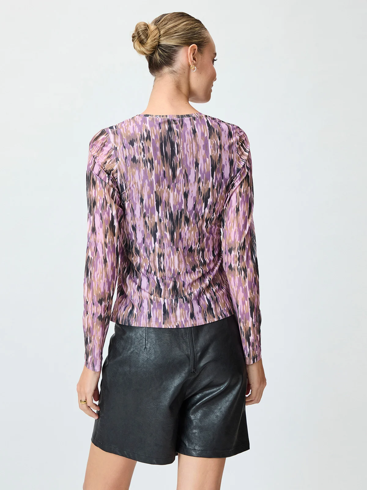 POLERA MANGA LARGA MUJER IO MALLA CUELLO REDONDO - 4