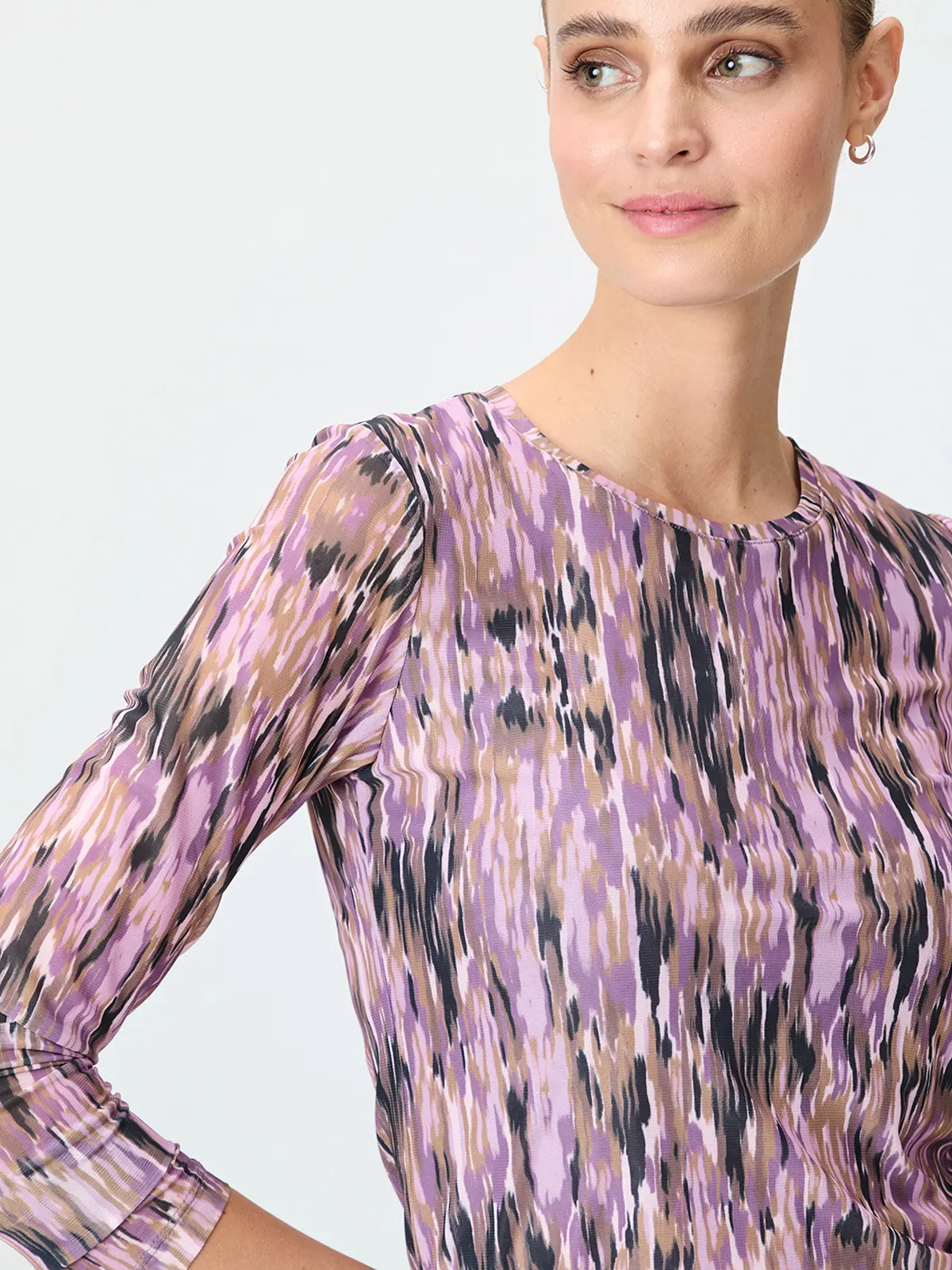 POLERA MANGA LARGA MUJER IO MALLA CUELLO REDONDO - 5