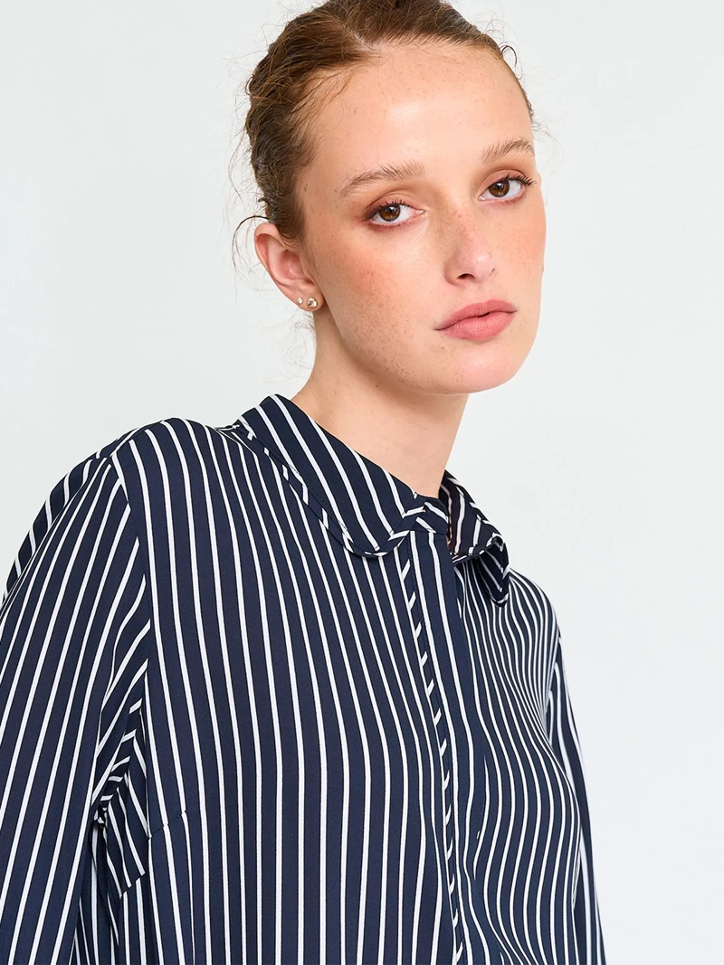 BLUSA MANGA LARGA MUJER CACHAREL CUELLO CAMISERO - 3