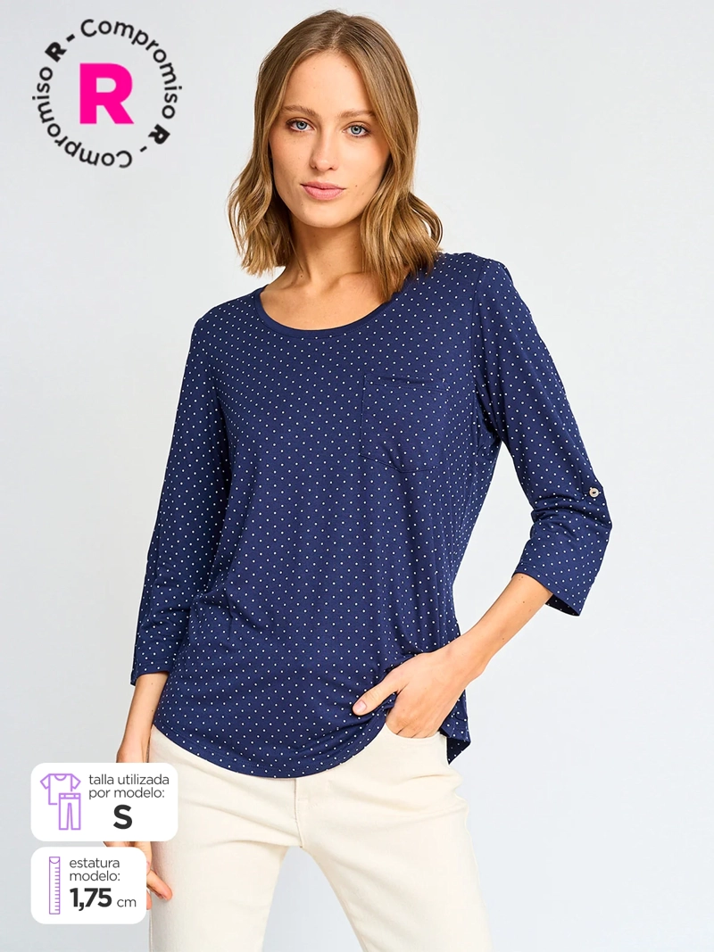 POLERA MANGA 3/4 MUJER REGATTA ESTAMPADA - 1