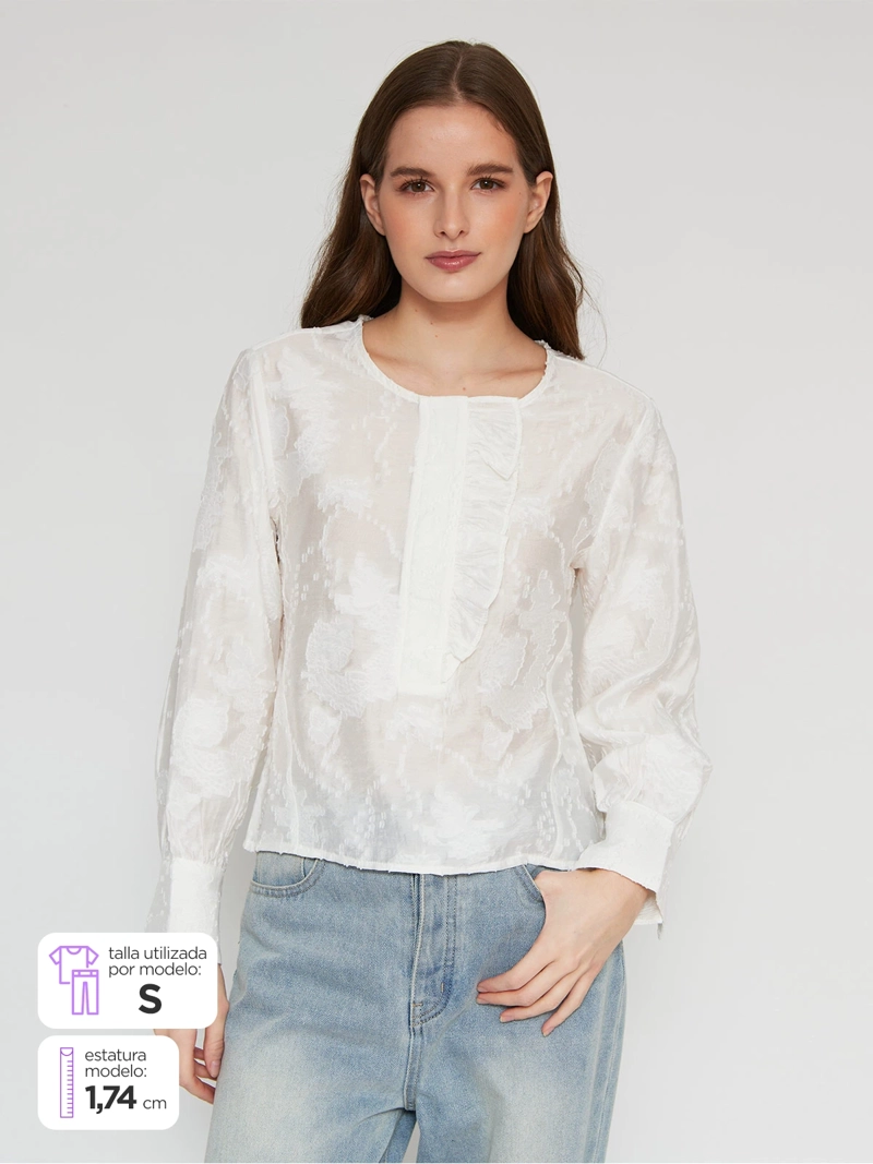 BLUSA MUJER MARQUIS JACQUARD VUELOS - 1