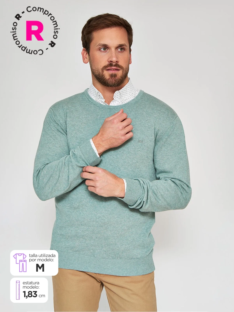 SWEATER ALGODÓN HOMBRE REGATTA CUELLO REDONDO - 1