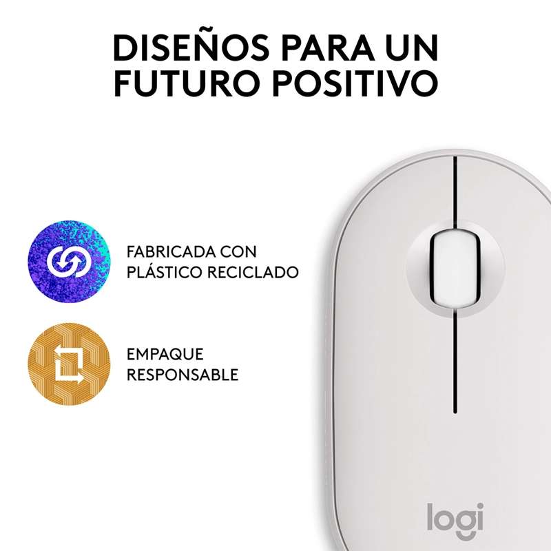MOUSE INALÁMBRICO LOGITECH 2 M350 BLANCO - 10