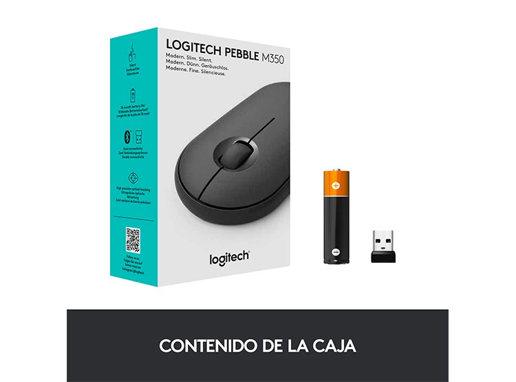 MOUSE INALÁMBRICO LOGITECH 2 M350 GRAFITO - 8