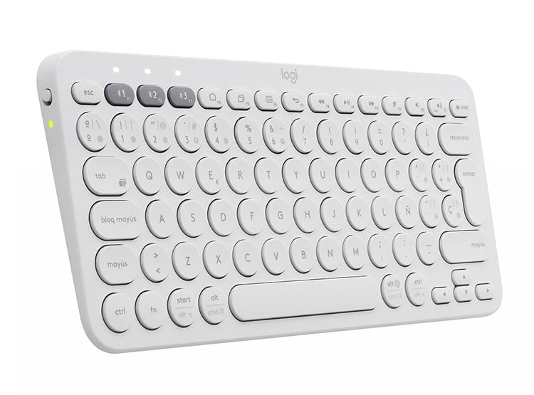 TECLADO WINDOWS MAC OS LINUX INALÁMBRICO LOGITECH PEBBLE KEYS 2 K380 BLANCO - 1