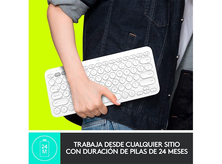 TECLADO WINDOWS MAC OS LINUX INALÁMBRICO LOGITECH PEBBLE KEYS 2 K380 GRAFITO - 5