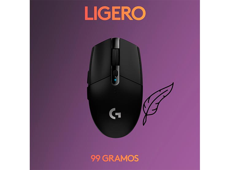 MOUSE INALÁMBRICO LOGITECH G305 LIGHTSPEED NEGRO - 5
