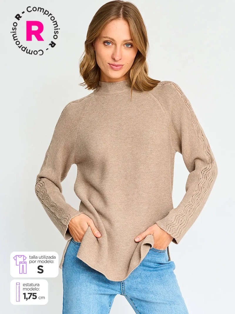 SWEATER MUJER TATIENNE LISO - 1